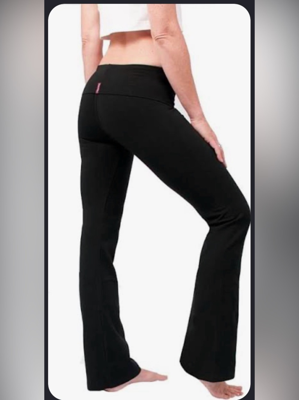 Hard Tail Pink Foldover Waistband Yoga Pants